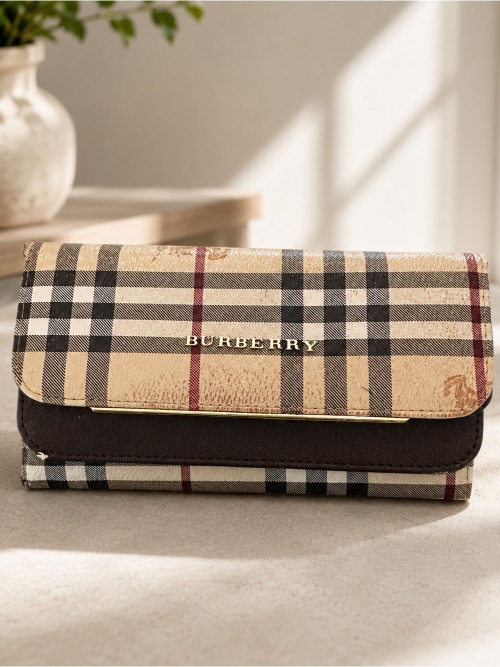 🤎 Authentic Burberry Nova Check Long Wallet
